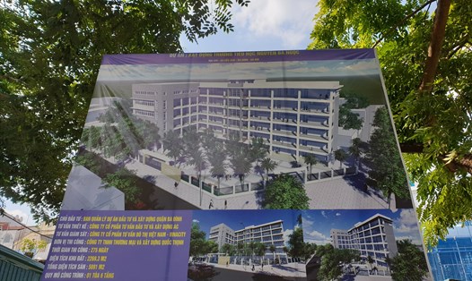 Hiện khu đất 46 Liễu Giai đang được xây dựng trường tiểu học Nguyễn Bá Ngọc. Ảnh: P.Đông.