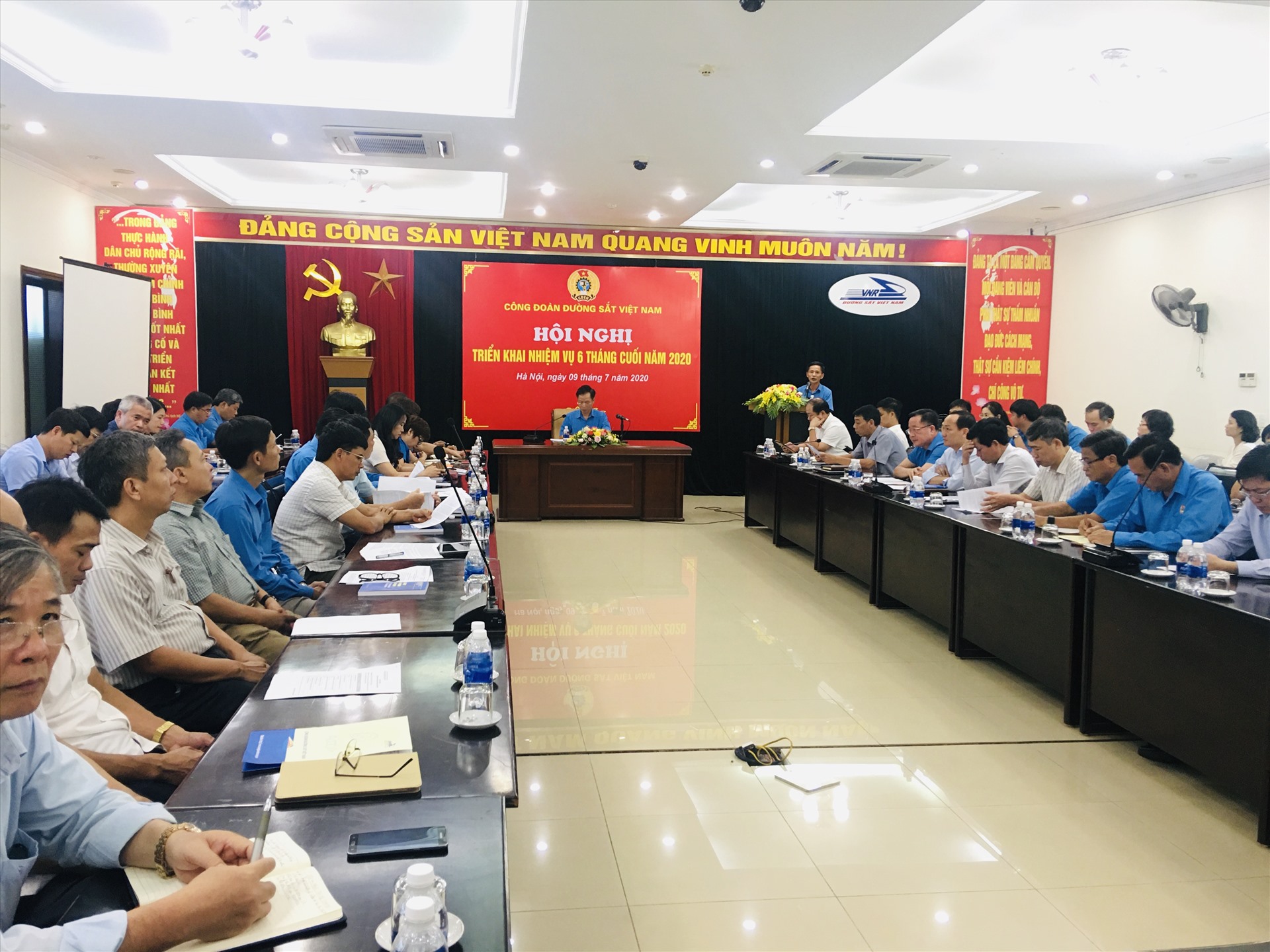 Công đoàn Đường sắt Việt Nam tổ chức triển khai nhiệm vụ 6 tháng cuối năm. Ảnh: Chu Kiên