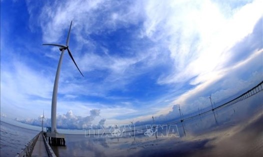 Dự án điện gió ngoài khơi Thăng Long nằm ngoài khơi mũi Kê Gà (Bình Thuận) có tổng công suất 3.400 MW. Ảnh: Ngọc Hà/TTXVN