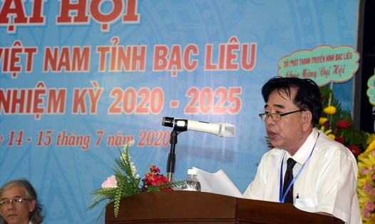 Ông Nguyễn Duy Hoàng tái cử Chủ tịch Hội nhà báo Việt Nam tỉnh Bạc Liêu khóa VIII (ảnh Nhật Hồ)