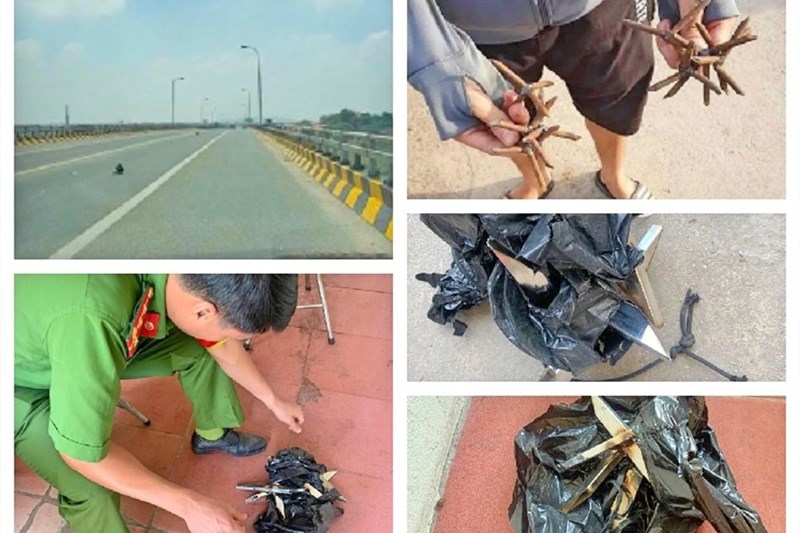 Có thể bị đi tù đến 3 năm vì rải đinh trên đường