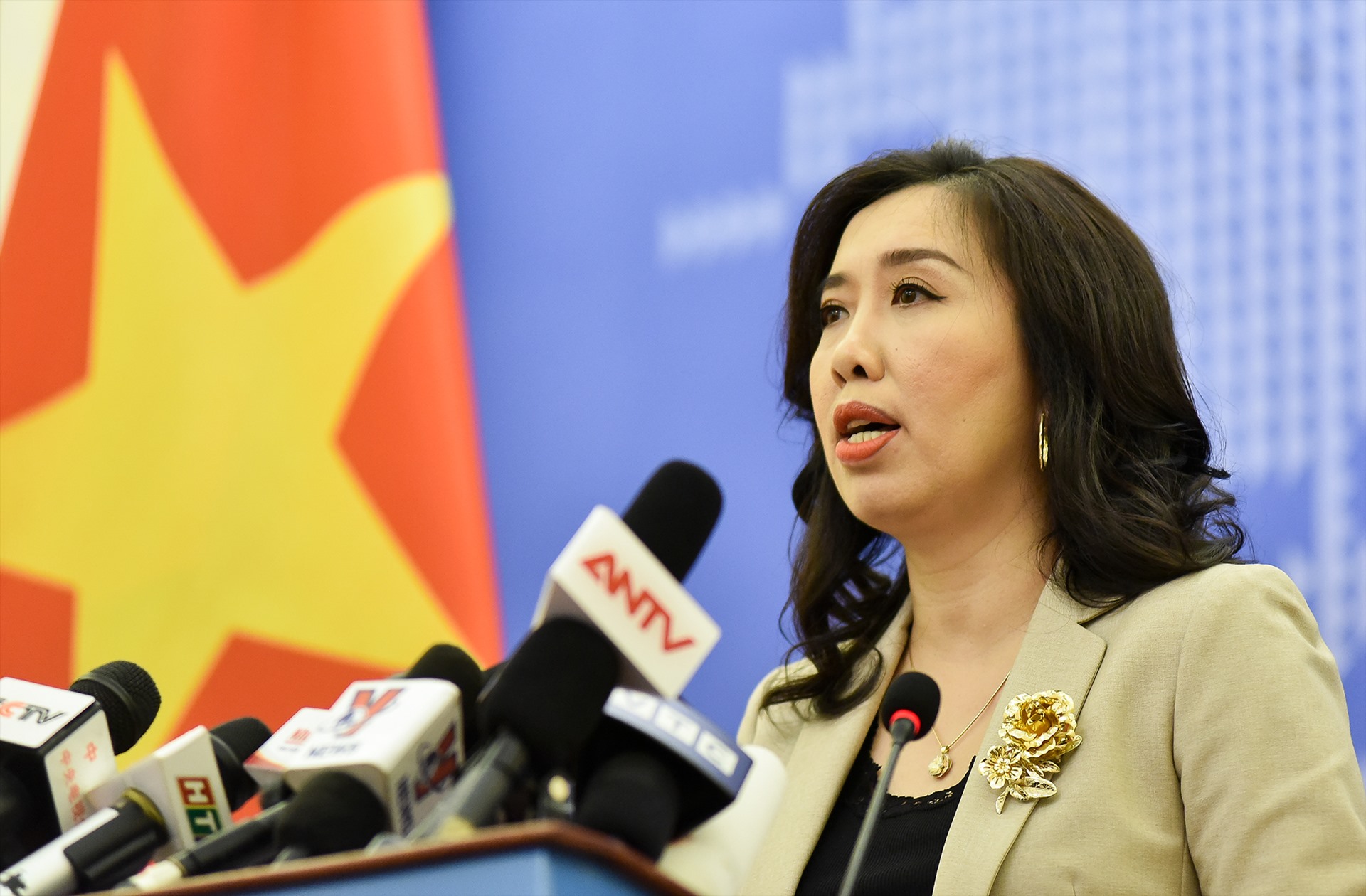 Người phát ngôn Bộ Ngoại giao Việt Nam Lê Thị Thu Hằng. Ảnh: Nhật Hạ.