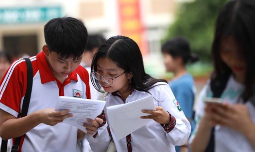 Thí sinh dự thi Kỳ thi vào lớp 10 THPT ngày 17.7. Ảnh: Hải Nguyễn