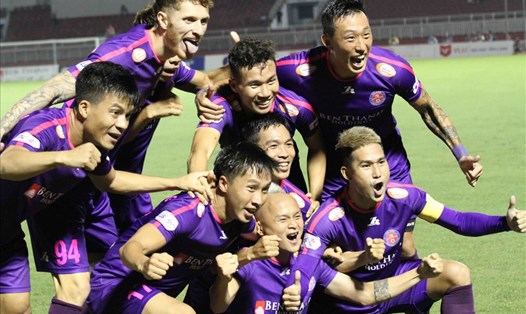 Sài Gòn có chiến thắng thuyết phục để tiếp tục dẫn đầu bảng V.League 2020. Ảnh: Thanh Vũ.