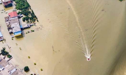 Ngập lụt ở Giang Tây. Ảnh: Tân Hoa Xã
