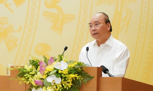 Thủ tướng Chính phủ Nguyễn Xuân Phúc phát biểu tại Hội nghị. Ảnh Quang Hiếu/VGP
