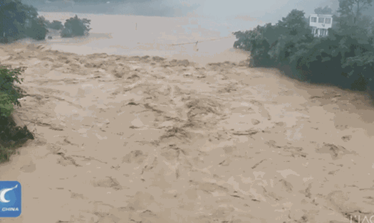 Lũ lụt ở tỉnh Quý Châu, Trung Quốc. Nguồn: News China.
