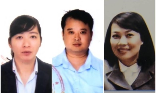 Các đối tượng: Trần Thị Kim Chi (bên phải), Lê Vương Hoàng (giữa), và Nguyễn Thị Minh Huệ (bên trái).