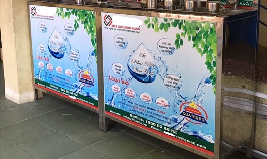 Hệ thống nước sạch dùng để uống được chính quyền quận Hải Châu, trang bị cho các trường tiểu học... (ảnh N.T.H)