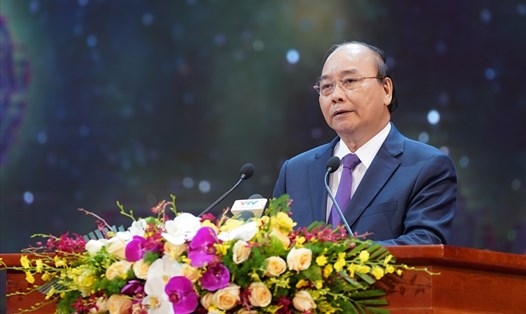 Thủ tướng Nguyễn Xuân Phúc phát biểu tại chương trình. Ảnh: VGP/Quang Hiếu