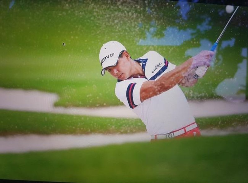 Nam diễn viên Bình Minh tham dự giải Golf ủng hộ trẻ em nghèo khuyết tật. Ảnh: NVCC.