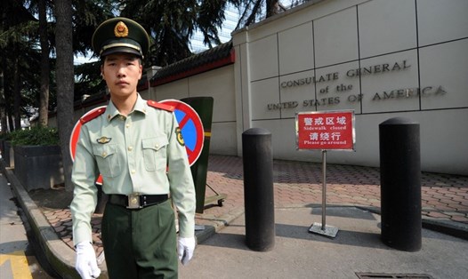 Lãnh sự quán Mỹ ở Thành Đô, Trung Quốc mở từ năm 1985. Ảnh: AFP.