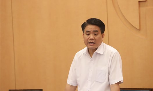 Chủ tịch Hà Nội chủ trì phiên họp 43 Ban chỉ đạo phòng chống dịch COVID-19 thành phố. Ảnh: Trần Thường