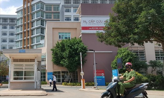 Bệnh viện Quốc tế City (quận Bình Tân) sáng 29.7. Ảnh: Hữu Huy
