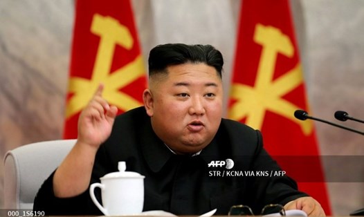 Nhà lãnh đạo Kim Jong-un trong một cuộc họp Ban Chấp hành Trung ương Đảng Lao động Triều Tiên, ngày 24.5. Ảnh: AFP