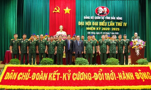 Đại hội Đại biểu Đảng bộ Quân sự tỉnh Đắk Nông nhiệm kỳ 2020-2025 thành công tốt đẹp. Ảnh: Văn Toản