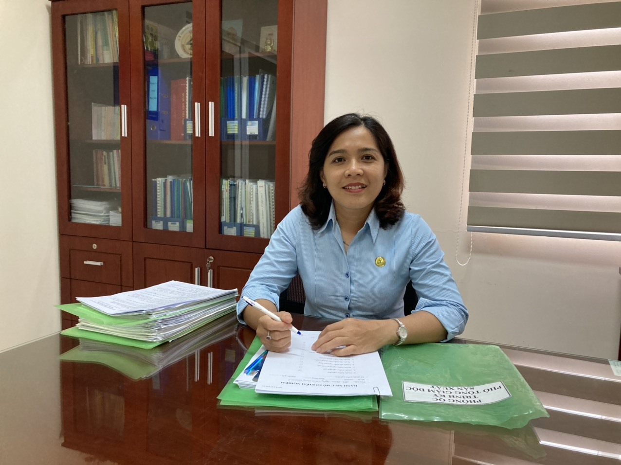 Chị Đặng Thị Xuân Quyên là người năng động, gương mẫu. Ảnh: Lý Oanh