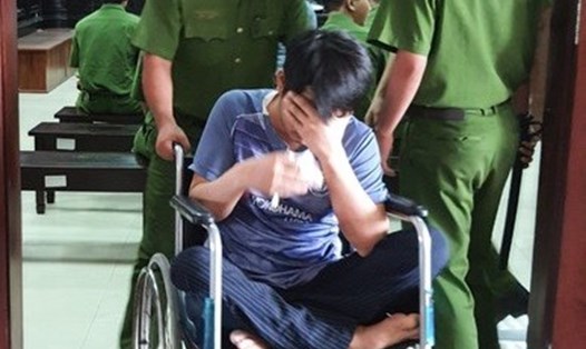Bị cáo Trương Huy Định tại phiên tòa 8.7. Anh: Minh Vương