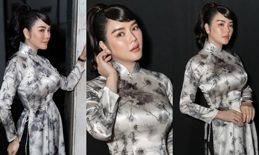 Nữ diễn viên Lý Nhã Kỳ diện thiết kế áo dài theo phong cách Cô Ba Sài Gòn. Ảnh: NSCC