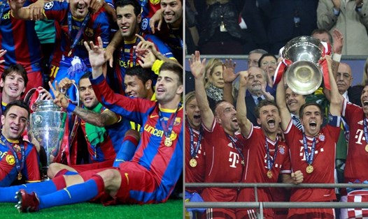 Barcelona và Bayern Munich là 2 đội từng vô địch Champions League, trong số 8 đội vào tứ kết năm nay. Ảnh: AS.