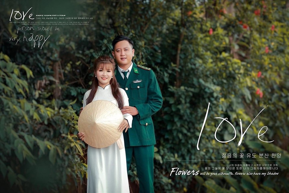 Ảnh cưới của đôi uyên ương Võ Thái Đức và Trần Thị Hiền. Ảnh: Thắng Trân