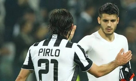 Andrea Pirlo từng thi đấu cùng Alvaro Morata nên muốn có anh trong đội hình Juventus. Ảnh: Getty Images