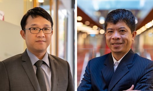 TS Phạm Công Hiệp (bên trái) và TS Nguyễn Hoàng Thuận (bên phải) – đề xuất phát triển kinh tế không tiếp xúc ở Việt Nam để ứng phó một cách chiến lược với COVID-19. Ảnh: NVCC