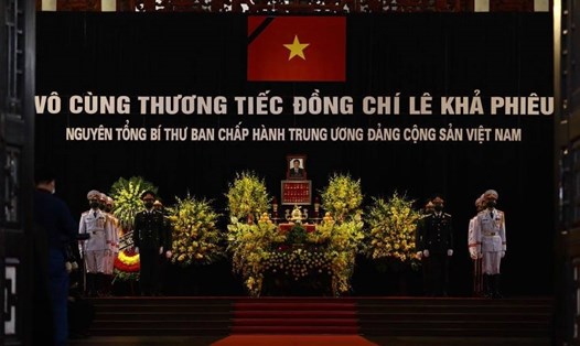 Lễ viếng nguyên Tổng Bí thư Lê Khả Phiêu diễn ra từ ngày 14-15.8. Ảnh Hải Nguyễn.