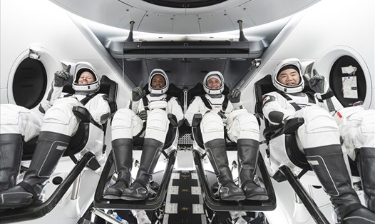 4 phi hành gia sẽ thực hiện sứ mệnh của họ trong vòng 6 tháng trên Trạm vũ trụ quốc tế. Ảnh: NASA