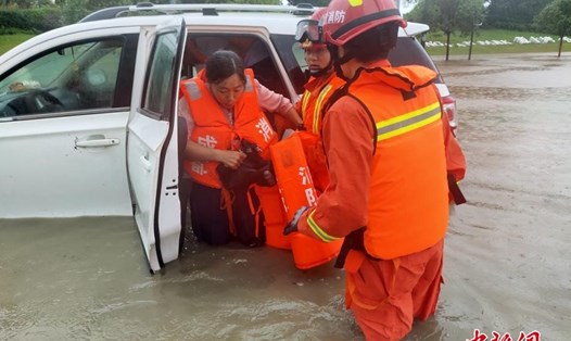 Ngập lụt ở Tứ Xuyên ngày 16.8.2020. Ảnh: China News