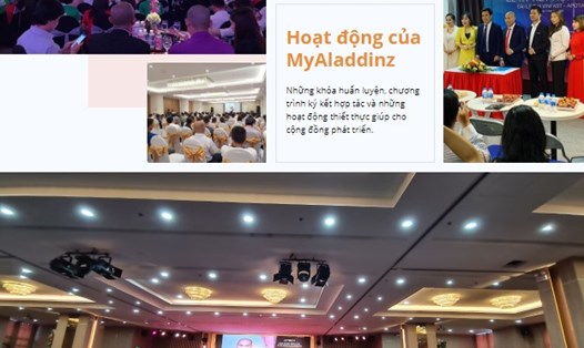 Các thông tin giới thiệu về ứng dụng Myaladdinz xuất hiện nhan nhản trên internet, diễn đàn và mạng xã hội trong thời gian gần đây. Ảnh: N.Văn