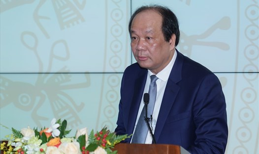 Bộ trưởng, Chủ nhiệm VPCP Mai Tiến Dũng phát biểu tại lễ khai trương - Ảnh: Quang Hiếu