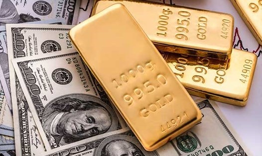 Giá vàng thế giới đi xuống trong khi USD tăng lại từ đáy 2 năm. Ảnh: Kitco