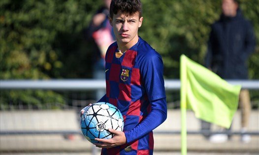 Marc Jurado trong màu áo đội trẻ Barcelona. Ảnh: PA