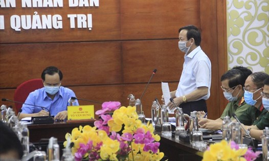 Ban Chỉ đạo phòng chống COVID-19 tỉnh Quảng Trị tổ chức họp. Ảnh: TH.