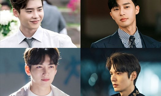 4 nam tài tử Lee Min Ho, Park Seo Joon, Lee Jong Suk, Ji Chang Wook đang được quan tâm nhiều nhất trên Instagram. Ảnh: Cắt từ clip