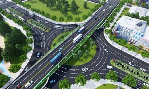 Mô hình dự án cải tạo cụm nút giao thông phía tây cầu Trần Thị Lý (Đà Nẵng) - dự án nhóm B, công trình giao thông cấp đặc biệt, có tổng giá trị hơn 732 tỉ đồng.