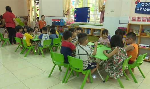 Các trường mầm non tại TPHCM có thể thực hiện cho trẻ ăn bán trú từ ngày 7.9. Ảnh minh hoạ: Linh Chi