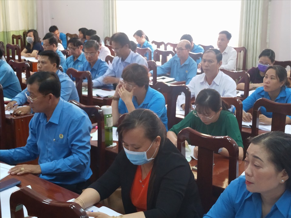 Các học viên theo dõi nội dung tập huấn. Ảnh: K.Q