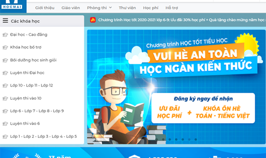 Website giáo dục trực tuyến hocmai.vn được Galaxy đầu tư chi phối.