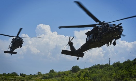 Rơi trực thăng Black Hawk ở Mỹ hôm 27.8 khiến 5 quân nhân thương vong. Ảnh: Quân đội Mỹ.