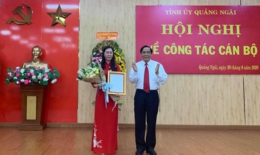 Bà Bùi Thị Quỳnh Vân được chuẩn y Bí thư Tỉnh ủy Quảng Ngãi. Ảnh: Hà Nghiêm