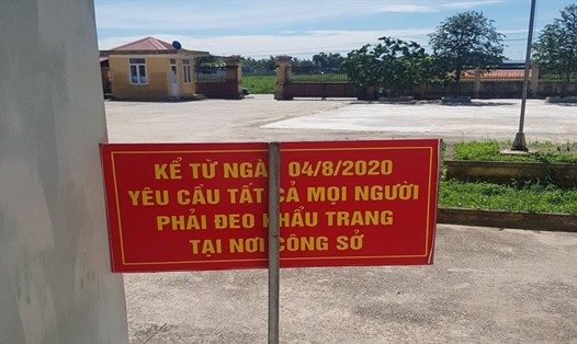 Một chốt phòng dịch ở huyện Quảng Xương, Thanh Hoá. Ảnh: T.L