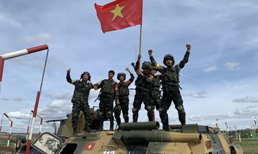 Đội tuyển Công binh Quân đội nhân dân Việt Nam bảo vệ thành công huy chương đồng tại Army Games 2020. Ảnh: Báo Quân đội nhân dân