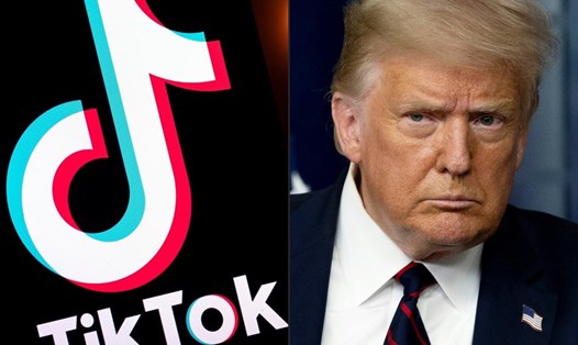 Tổng thống Trump cho rằng một số tiền đáng kể nên được chuyển tới Bộ Tài chính Mỹ về thương vụ TikTok. Ảnh: AFP.