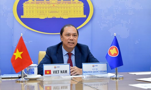 Thứ trưởng Nguyễn Quốc Dũng dự Đối thoại ASEAN - Mỹ lần thứ 33. Ảnh: Bộ Ngoại giao.