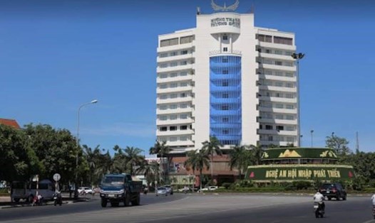 Khách sạn Mường Thanh Phương Đông nơi bệnh nhân 736 từng lưu trú. Ảnh: PV