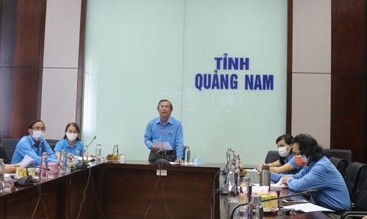 Ông Phan Minh Á phát biểu tại cuộc họp trực tuyến. Ảnh: Thanh Chung