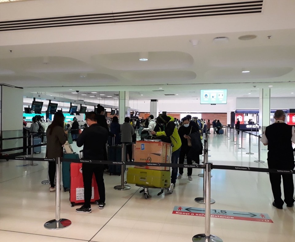 Hơn 340 công dân Việt Nam từ Australia về nước hôm 7.8. Ảnh: Bộ Ngoại giao.