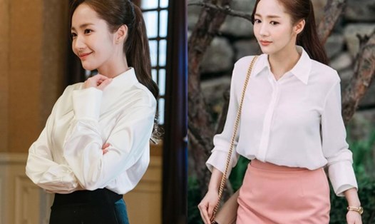 Thời trang công sở sẽ bớt đơn điệu và nhàm chán nếu bạn mặc đẹp như Park Min Young (Ảnh: Cắt từ phim).
